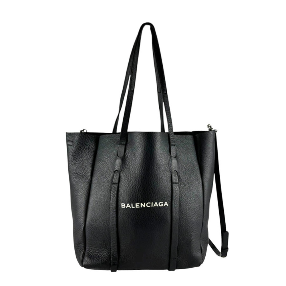 Balenciaga Shoulder Bag Tote Leather Black